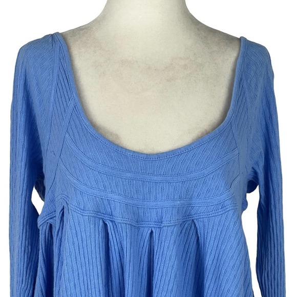 Free PEOPLE ITS ALWAYS YOU WOMENS TOP CORNFLOWER‎ BLUE NEW WITH TAG SIZE XS - Picture 4 of 16